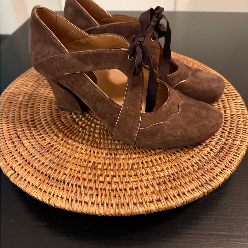 Earthies Elegant Brown Suede Women's Shoes
